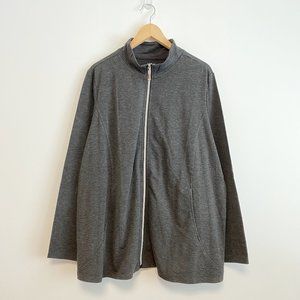 NWOT Women's Relaxed Jacket, Full Zip Front, 2 pockets, Gray, Size 22/24